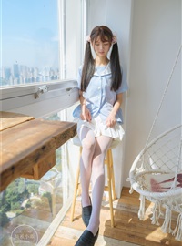 Childish picture book - NO.01 Clear Sky 01 White silk double ponytail JK(7)